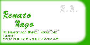 renato mago business card